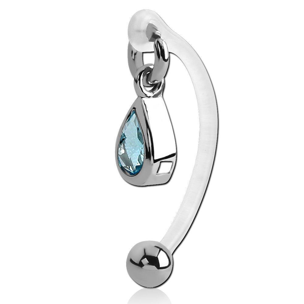 Piercing Intime Christina En Bioflex Avec Zirconia - Pour Nombril Et Zone Génitale - Réf. Z550